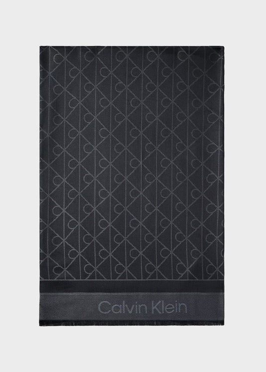 Sciarpa morbida con logo tono su tono