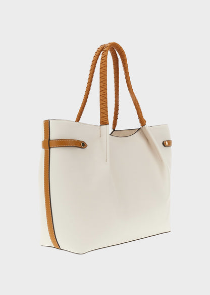 Borsa da spalla con logo frontale