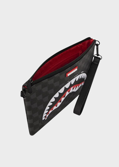 Pochette Dripping Shark in Paris con tracolla e manico da polso