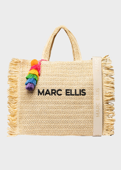 Borsa da Mare Buby S.Claire L in effetto rafia, con tracolla