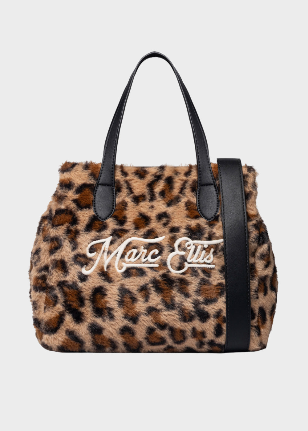Borsa a mano Buby Lynx M animalier con tracolla, in effetto pelliccia