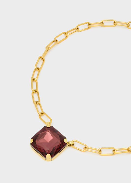 Collana Vale con pietra viola