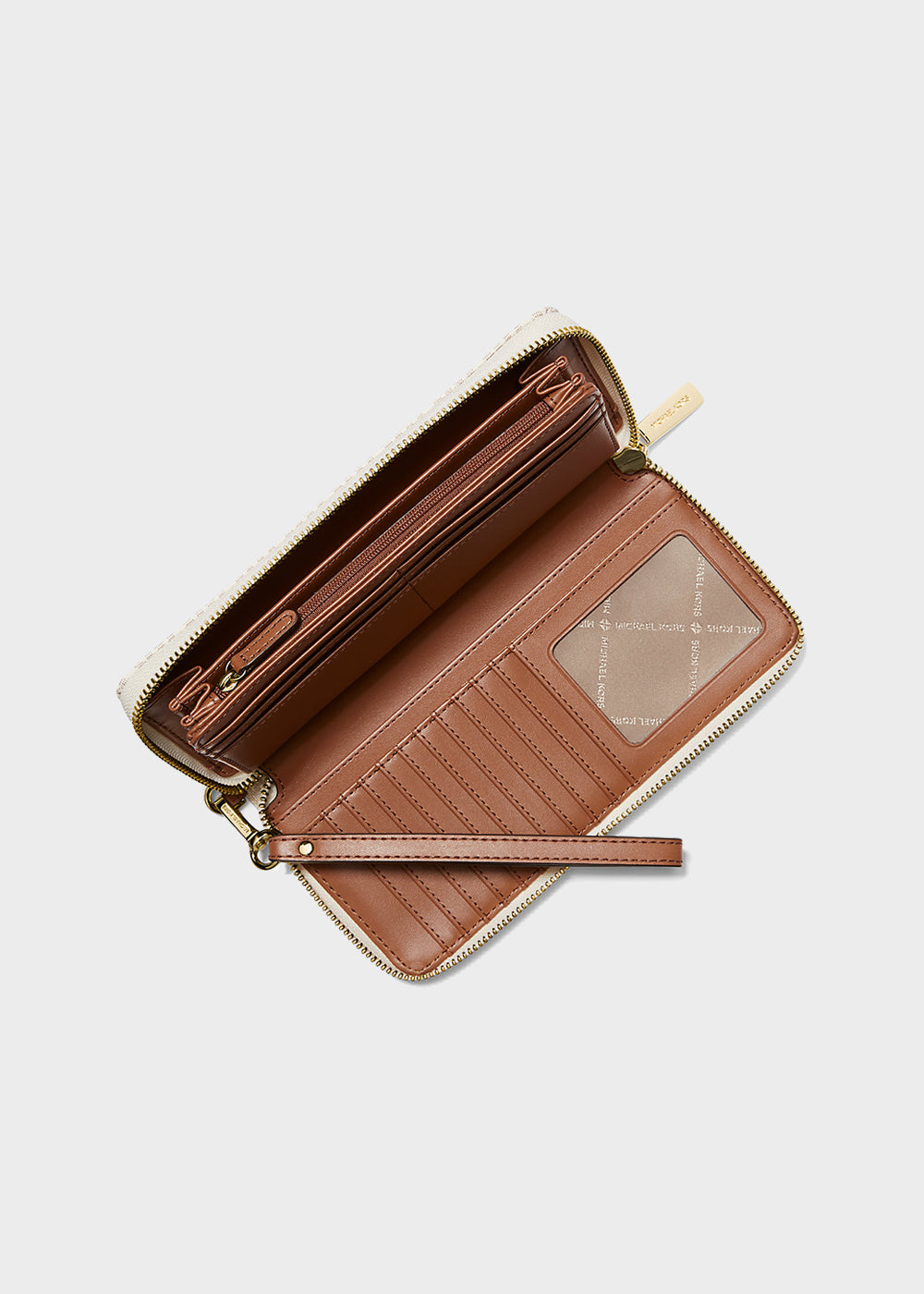 Portafogli con zip Jet Set Travel e logo all over