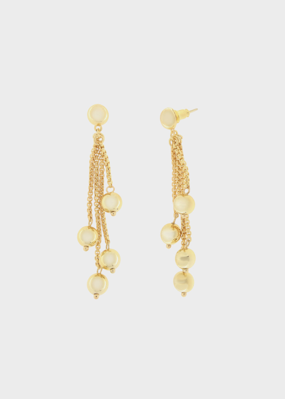 Orecchini pendenti in Metallo color oro con sfere