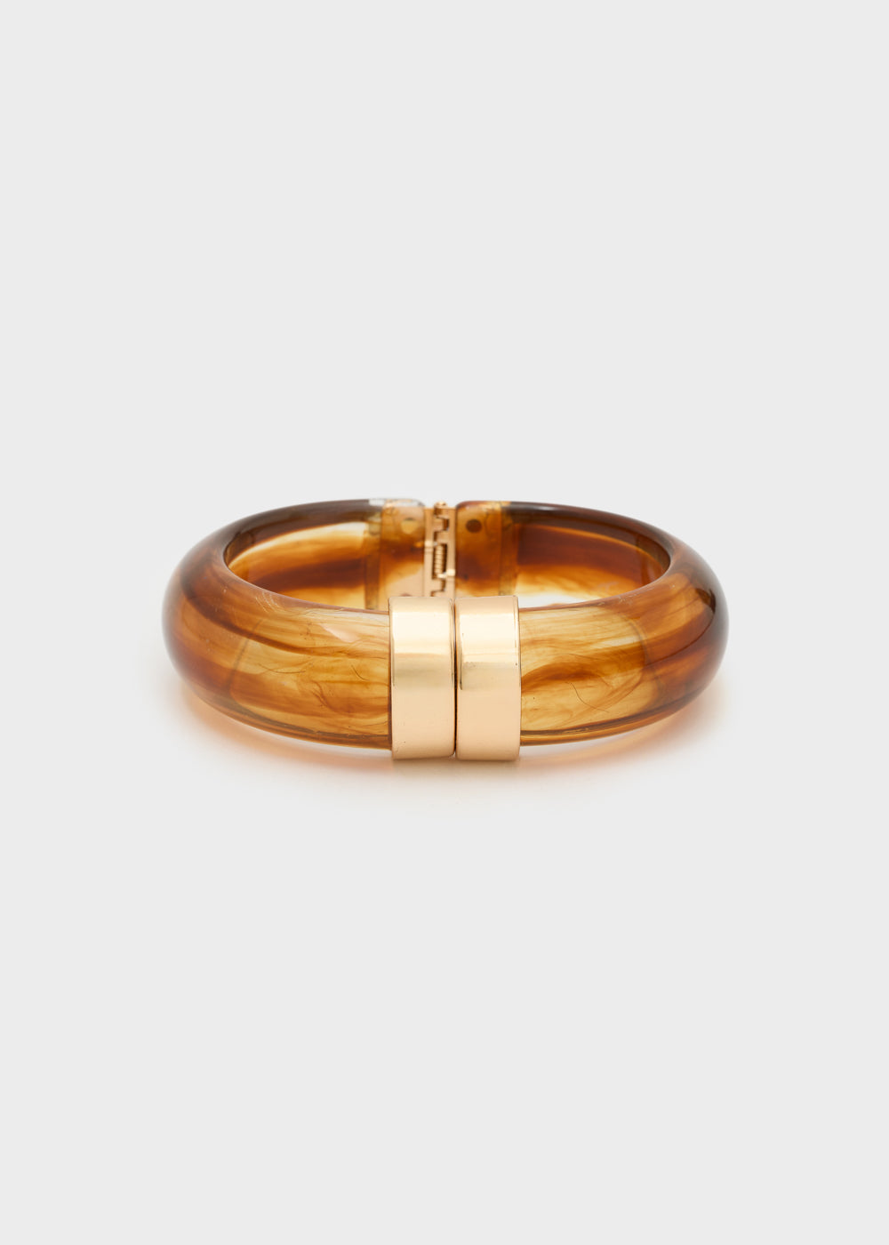 Bracciale Michi dettaglio oro in resina nocciola