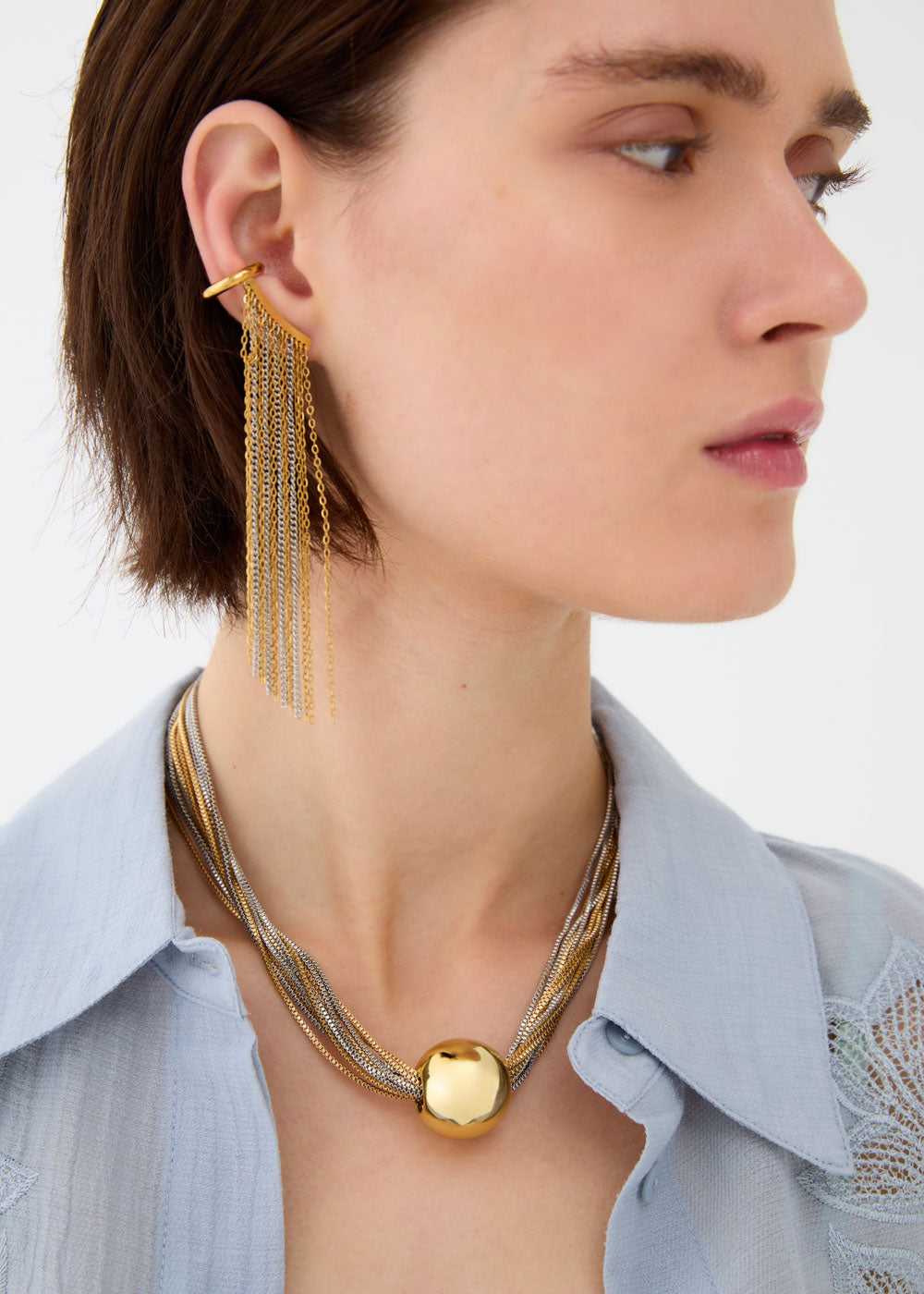 Collana multifilo  con sfera