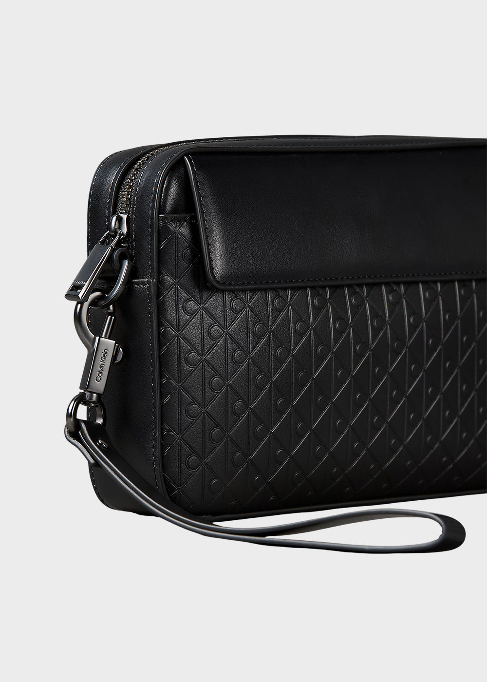 Pochette con emblem logo all-over