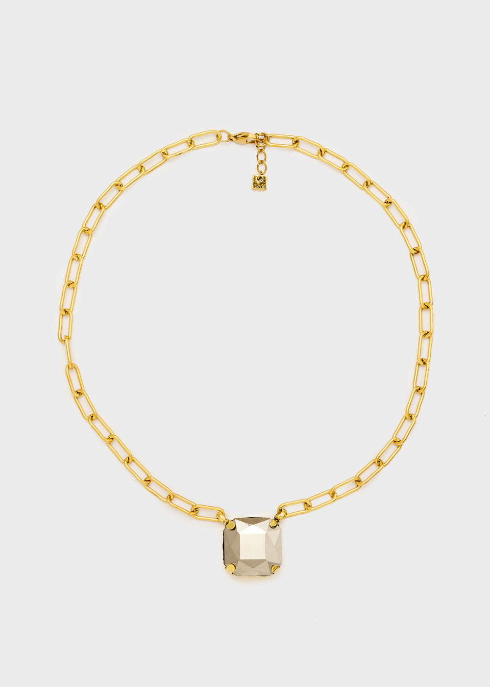 Collana Vale con pietra grigio