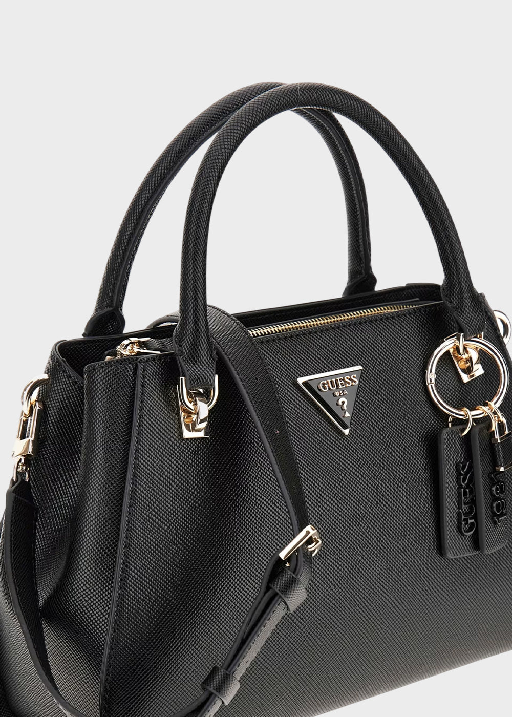 Borsa a mano Noelle II con tracolla e logo all over-5