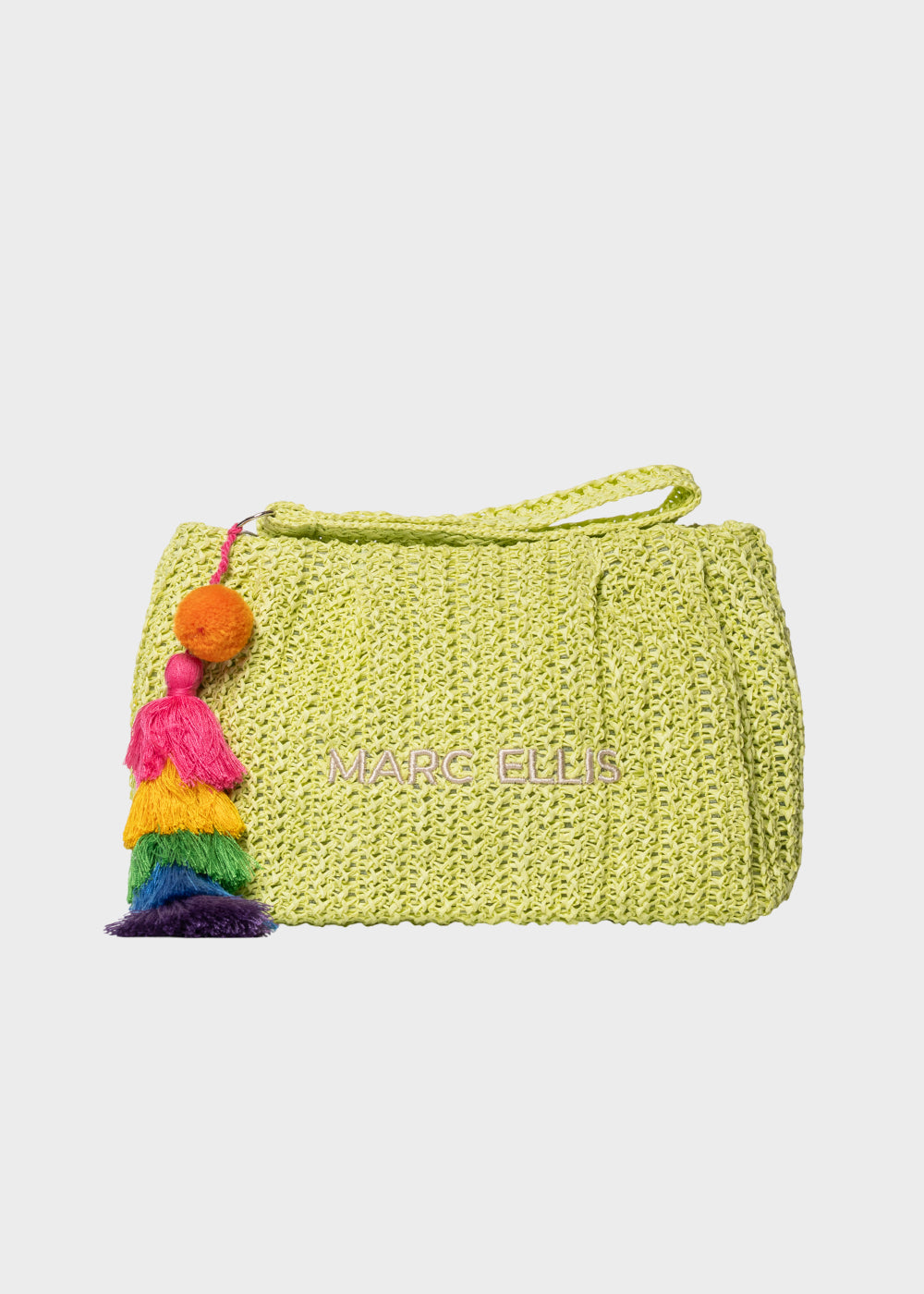 Pochette da Mare Buby S.Claire C in effetto rafia, con manico da polso