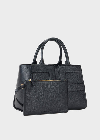 Medium handbag with shoulder strap and logo