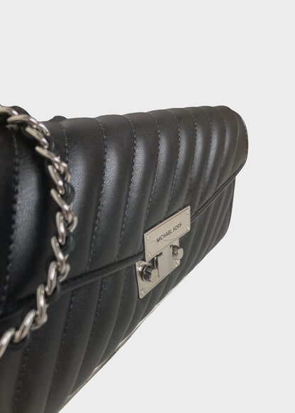 Rose clutch bag with shoulder strap