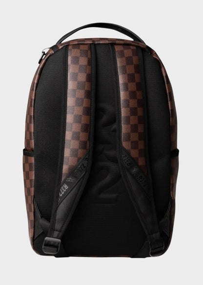 Zaino con ricamo frontale, logo e trama a scacchi, "Limited Edition"