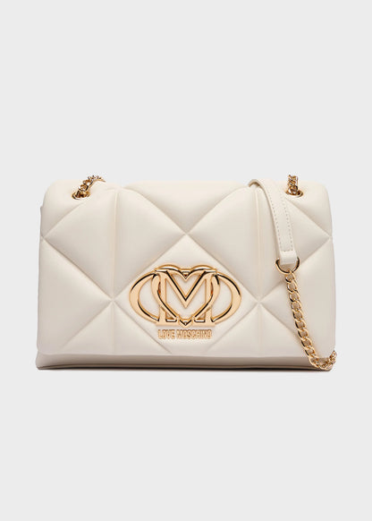 Borsa da spalla con logo frontale