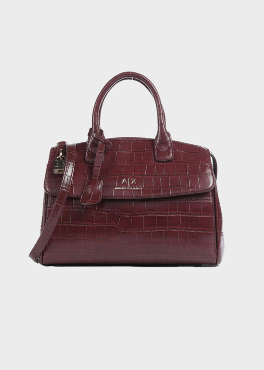 Borsa a mano con tracolla Jane Croco Tote M