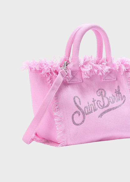 Borsa da mare media Colette Strass con tracolla, in canvas