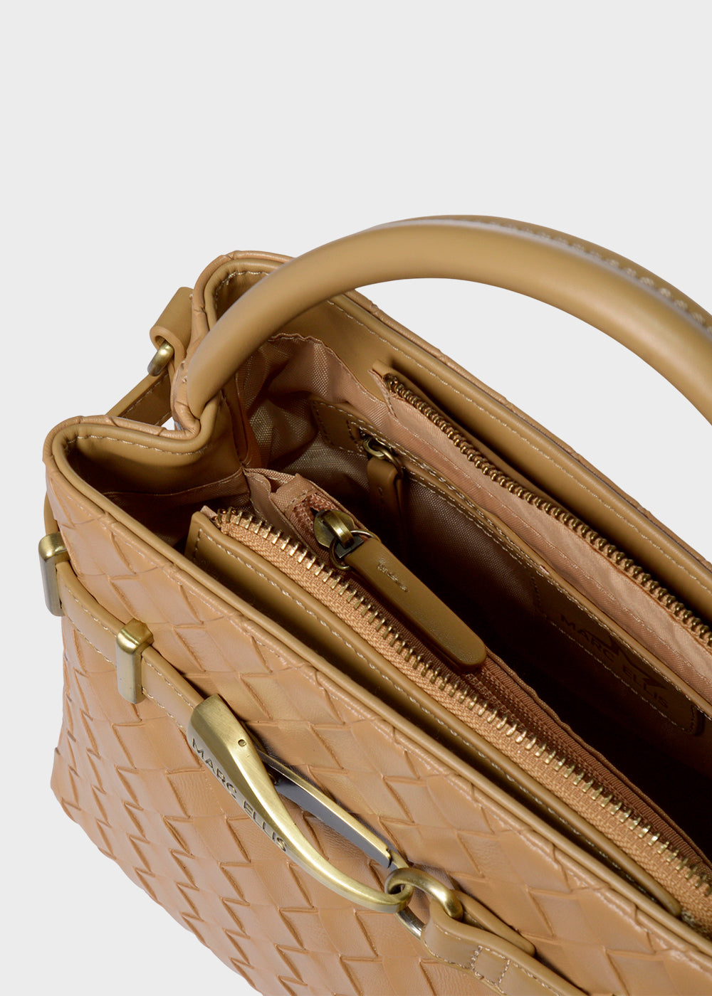 Borsa a mano Arizona M Plait con tracolla e trama ad effetto geometrico