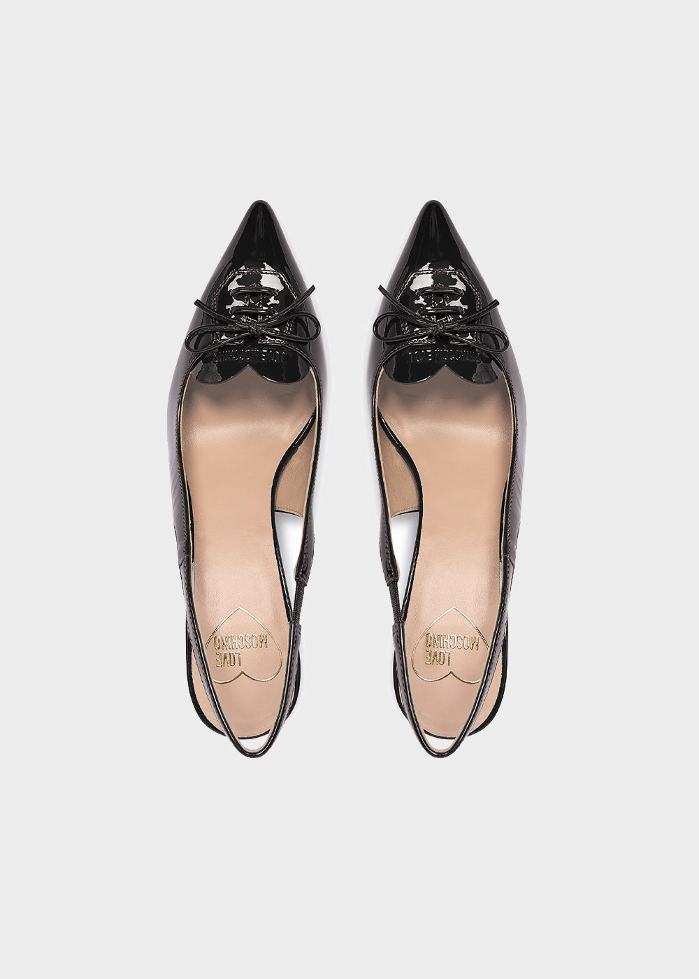 Patent leather pumps with logo and 70mm heel-6