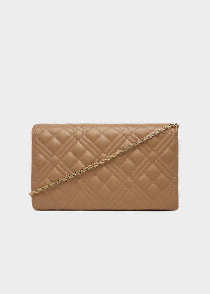 Borsa a tracolla con logo frontale