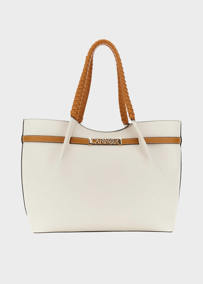 Borsa da spalla con logo frontale