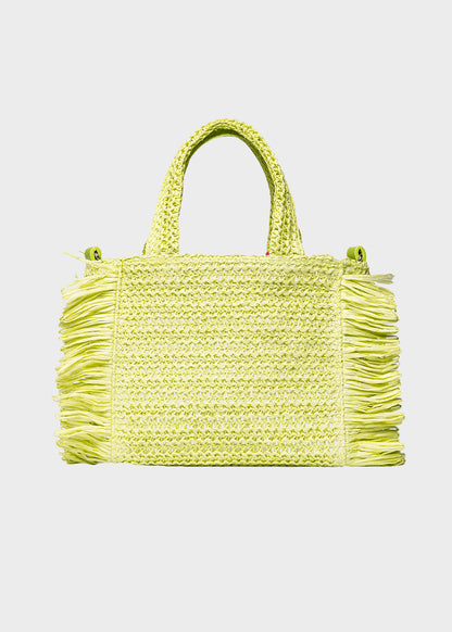 Borsa da Mare piccola Buby S.Claire S in effetto rafia, con tracolla