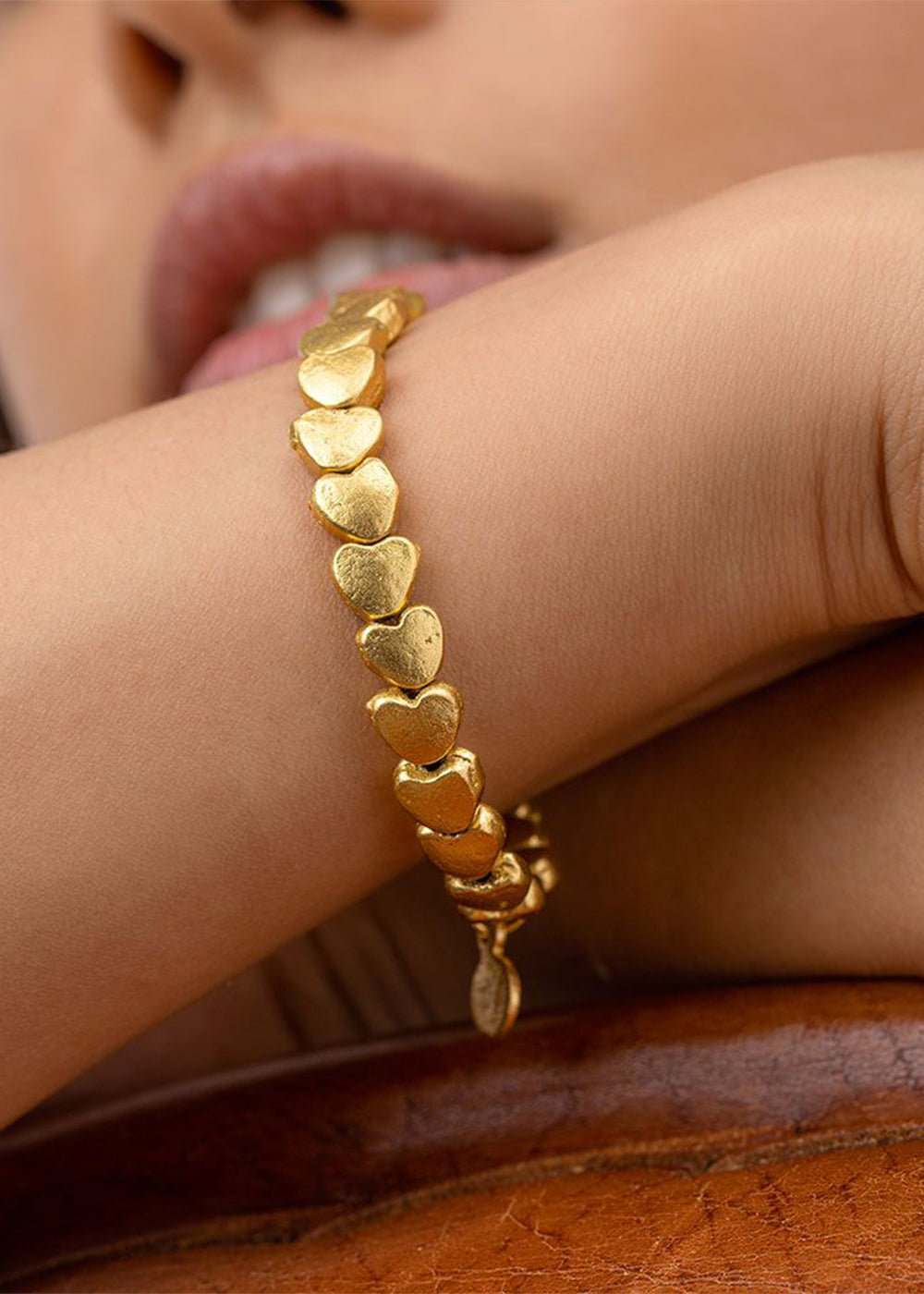 Bracciale Elastico Cuori Lisci