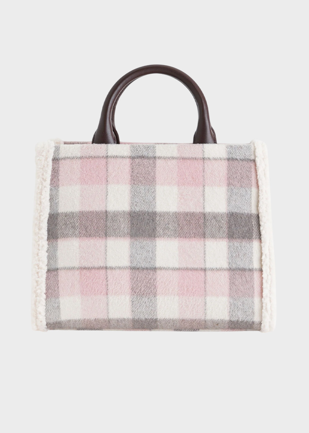 Borsa a mano Marge in effetto lana con tracolla e applicazione orsetto centrale Teddy-3