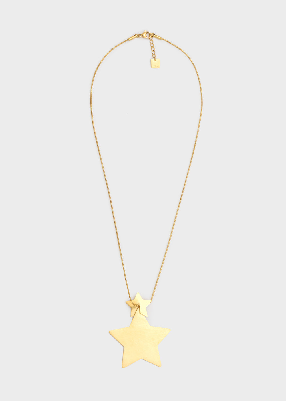 Collana con pendente doppia stella in acciaio inossidabile