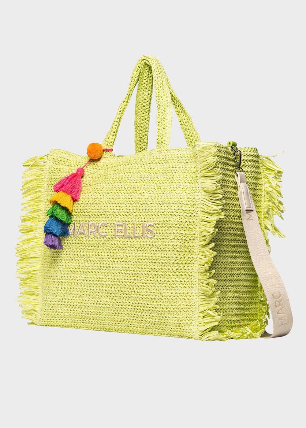 Borsa da Mare Buby S.Claire L in effetto rafia, con tracolla