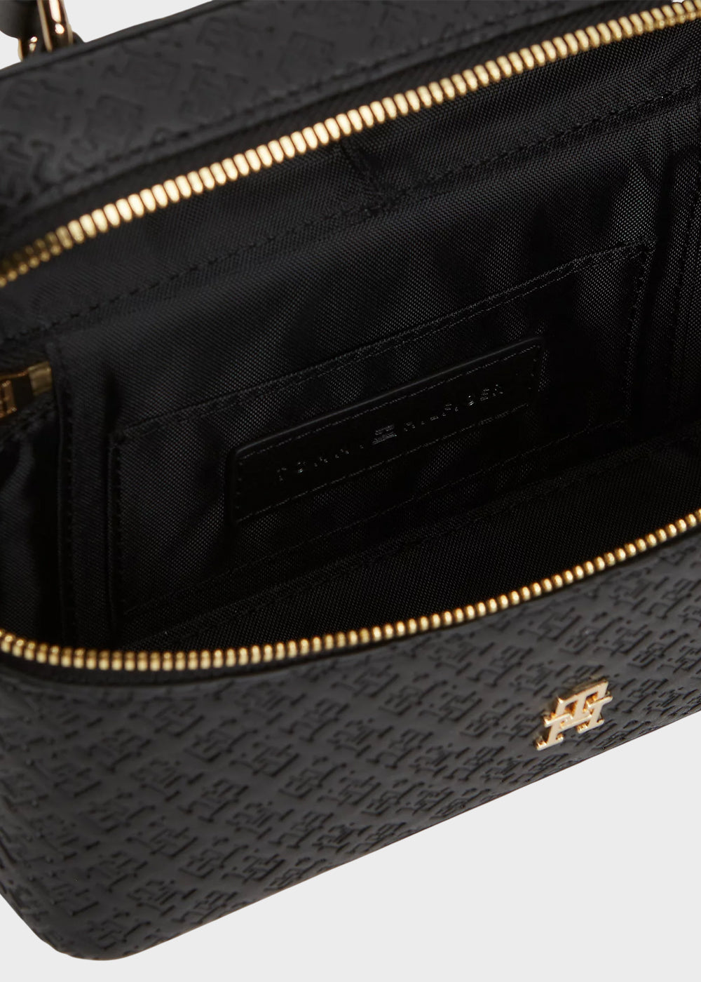 Borsa a mano piccola Icon Chain Vanity con catena e logo all over-4