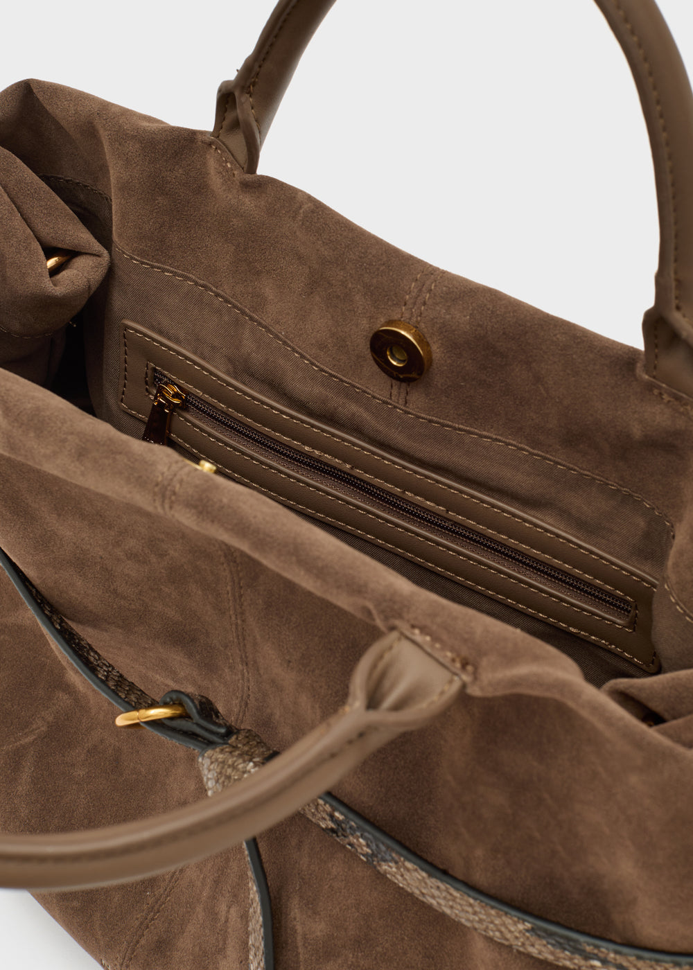 Borsa a mano Melissa con tracolla e dettaglio pitonato