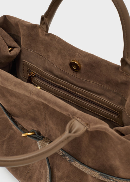 Borsa a mano Melissa con tracolla e dettaglio pitonato