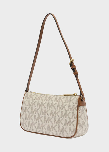 Borsa a spalla Jet Set con logo all over
