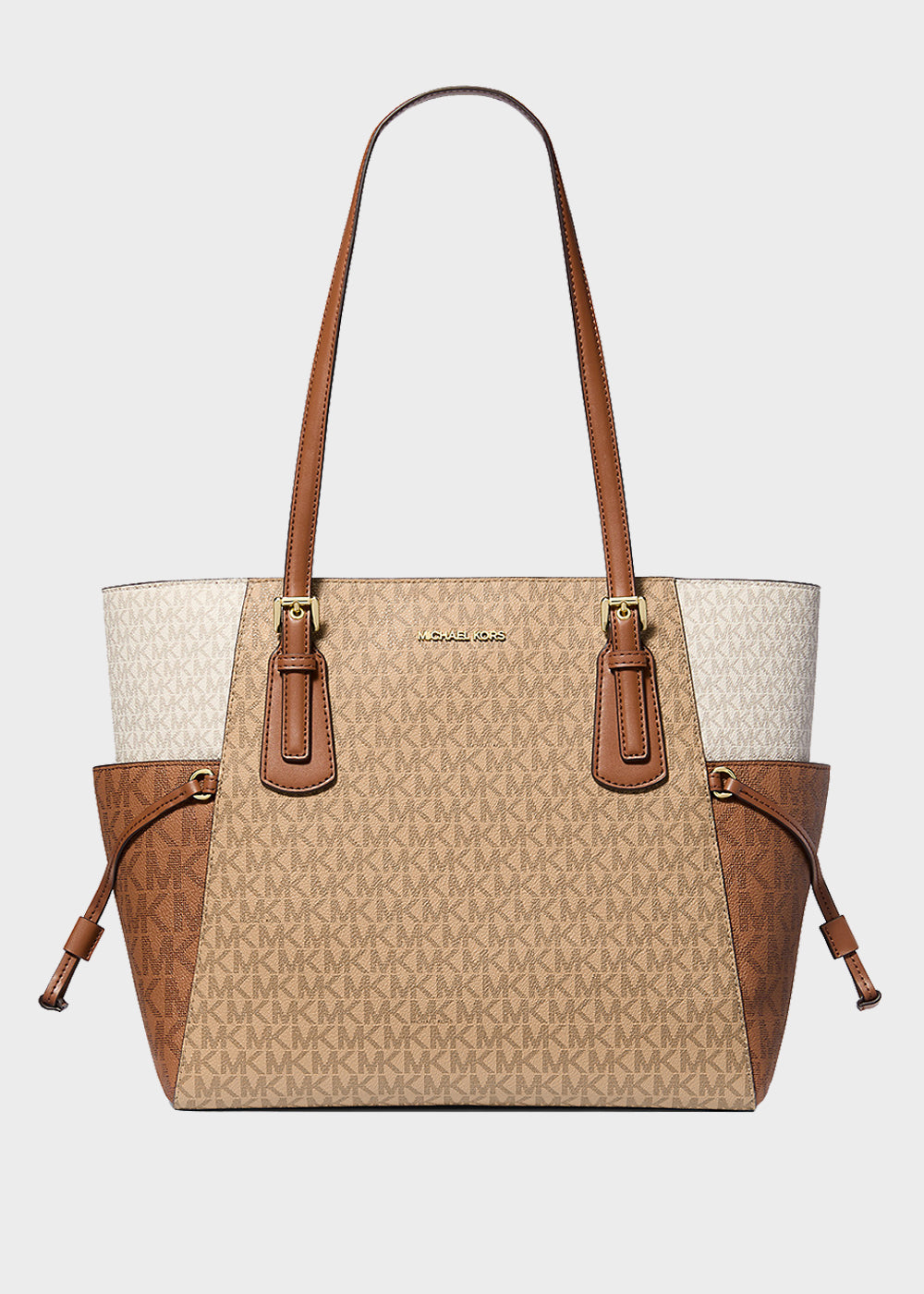 Borsa tote Voyager grande con stampa logo color block