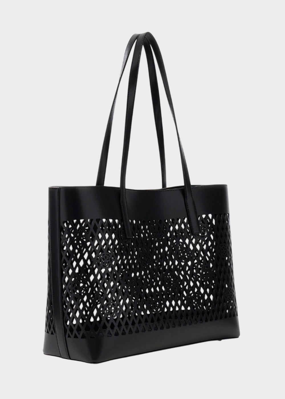 Borsa a spalla grande Letty, forata con pochette interna