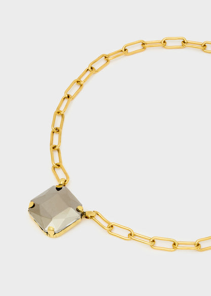 Collana Vale con pietra grigio