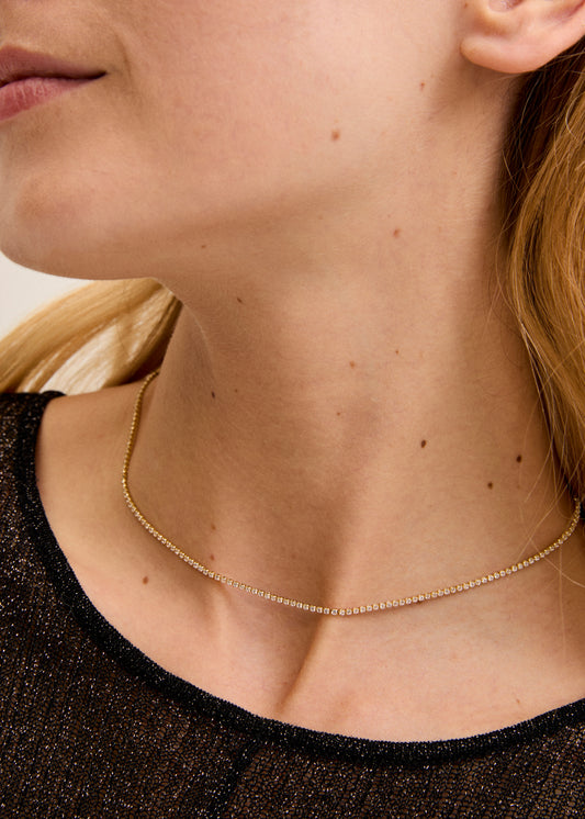 Tennis necklace with stones