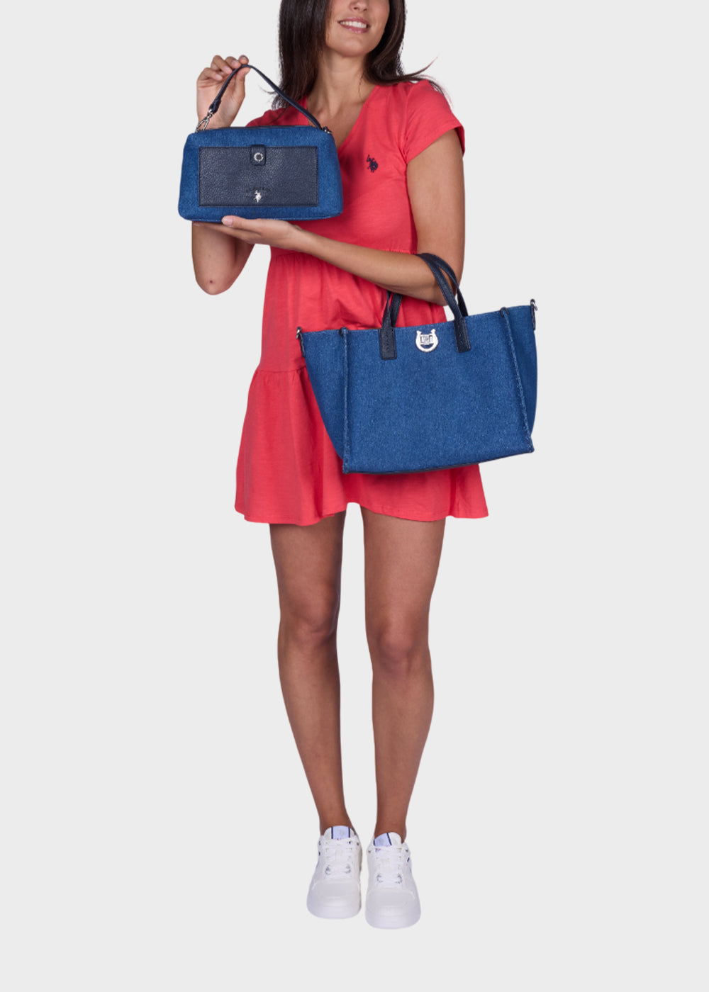 Borsa a mano Middleton D. con tracolla, in denim