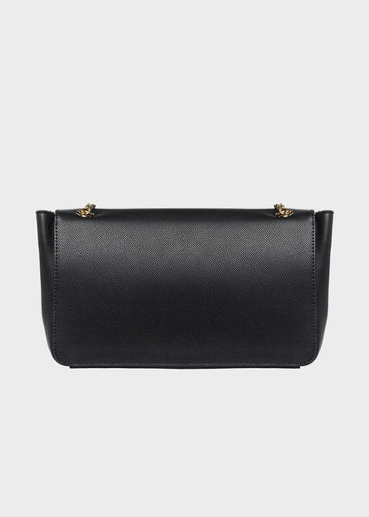 Borsa a tracolla Victoria L GR con pattina e logo metallico