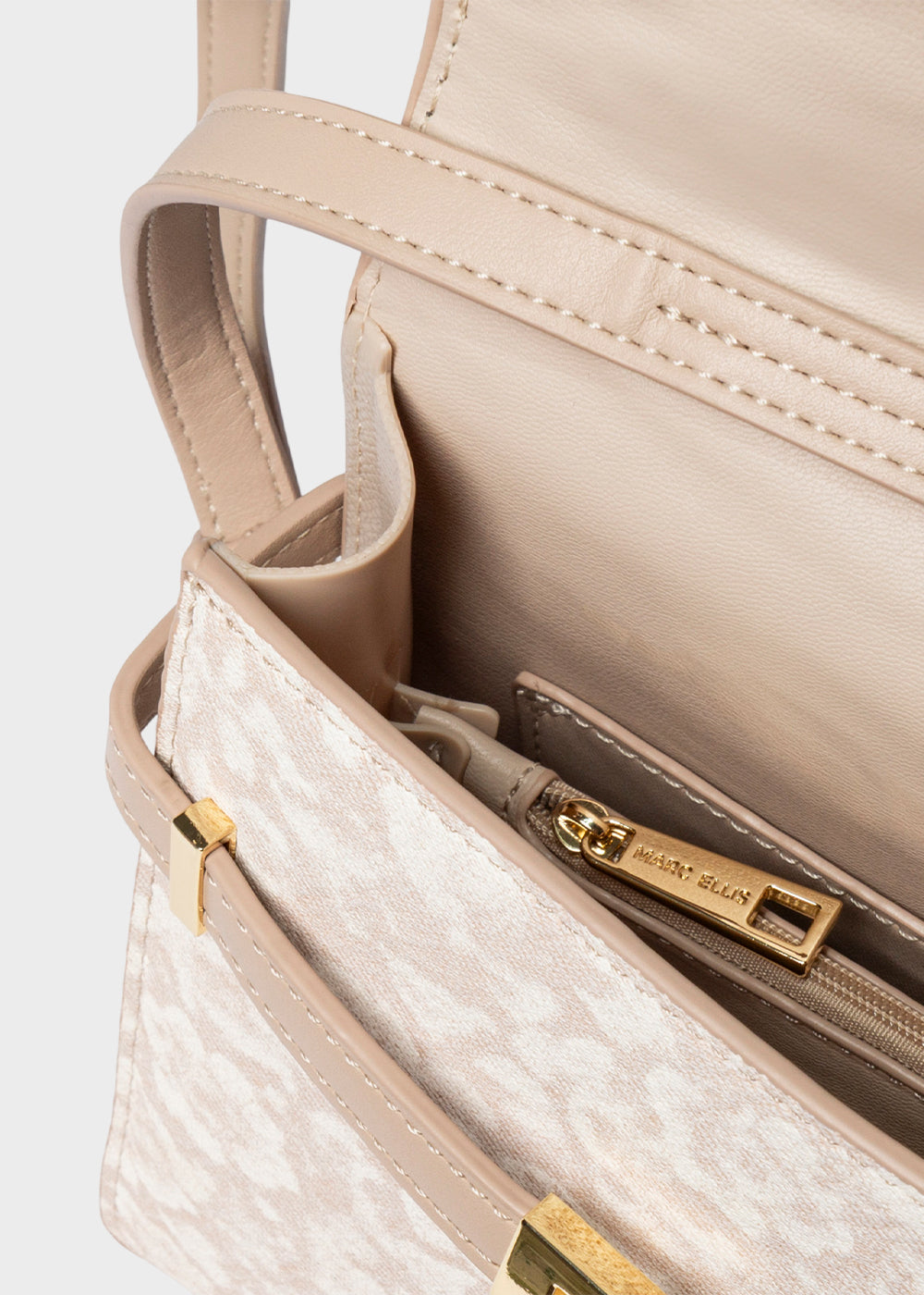 Borsa a mano con tracolla Around M in effetto tessuto