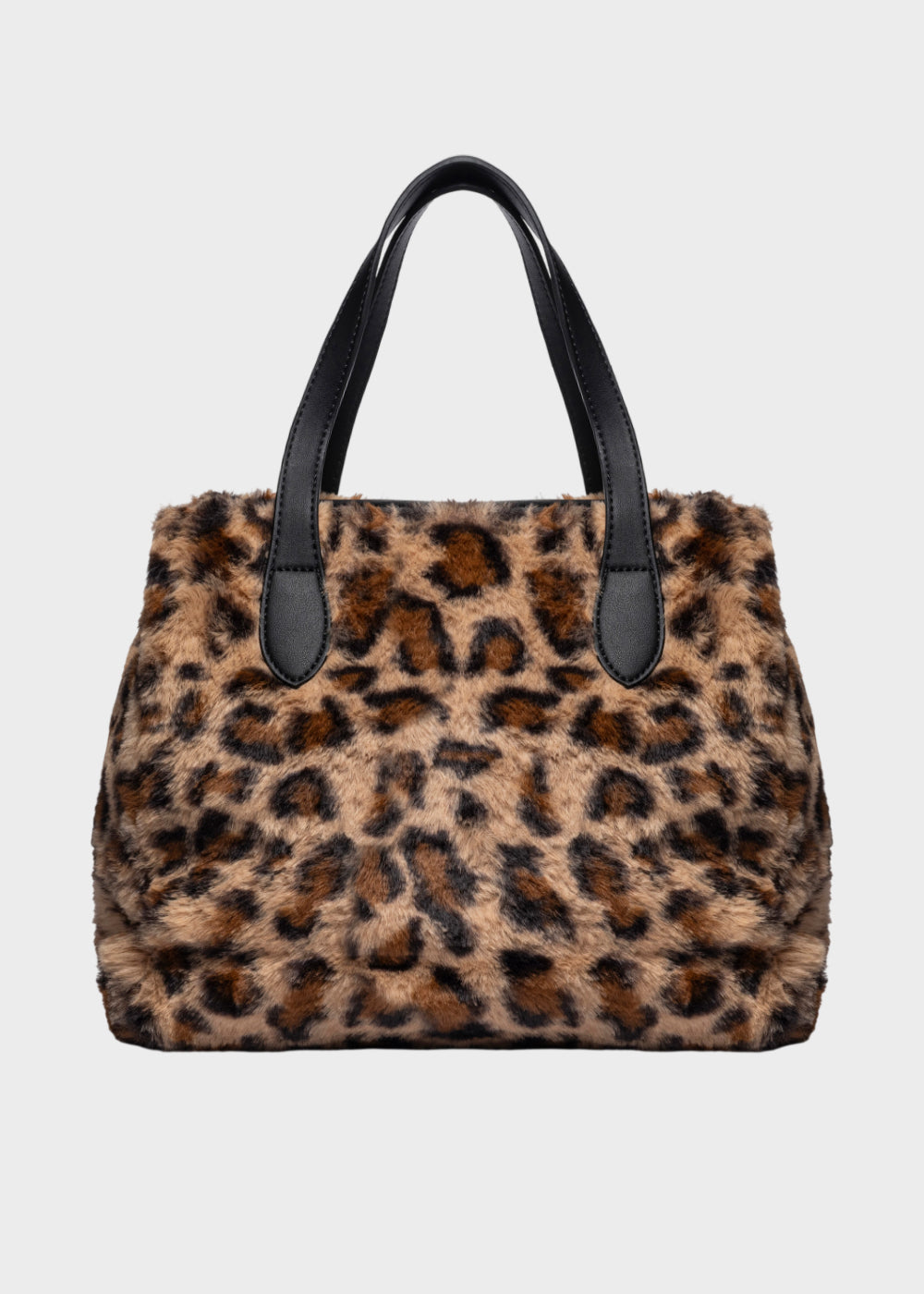 Borsa a mano Buby Lynx M animalier con tracolla, in effetto pelliccia-3