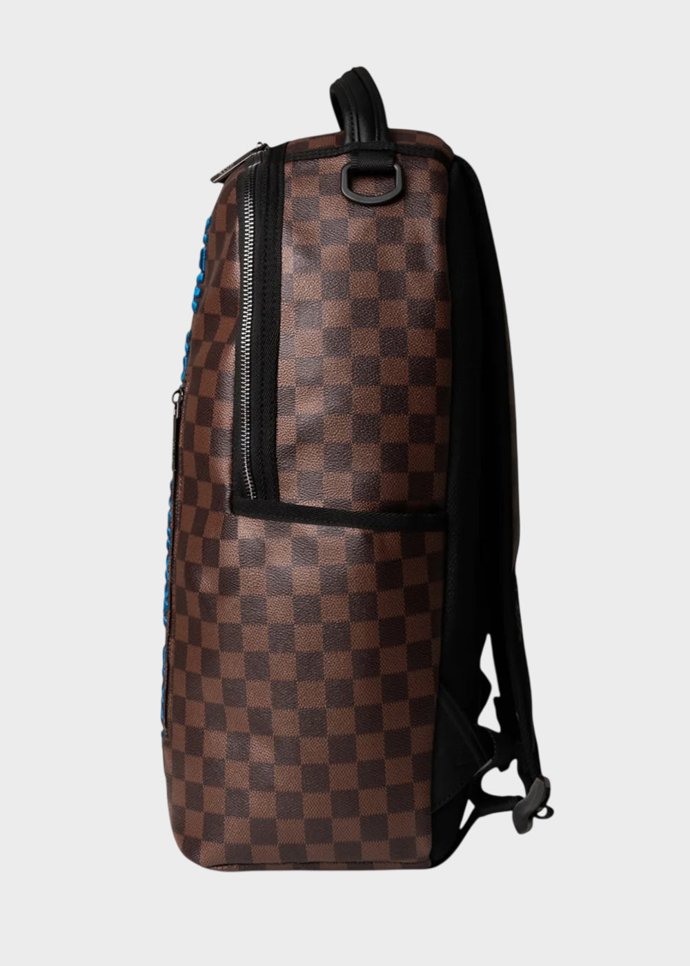 Zaino con ricamo frontale, logo e trama a scacchi, "Limited Edition"