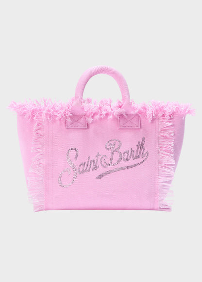 Borsa da mare media Colette Strass con tracolla, in canvas