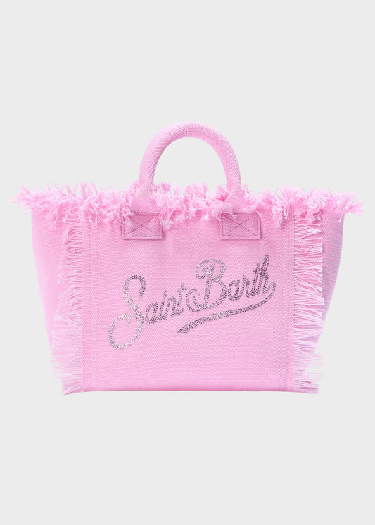 Borsa da mare media Colette Strass con tracolla, in canvas