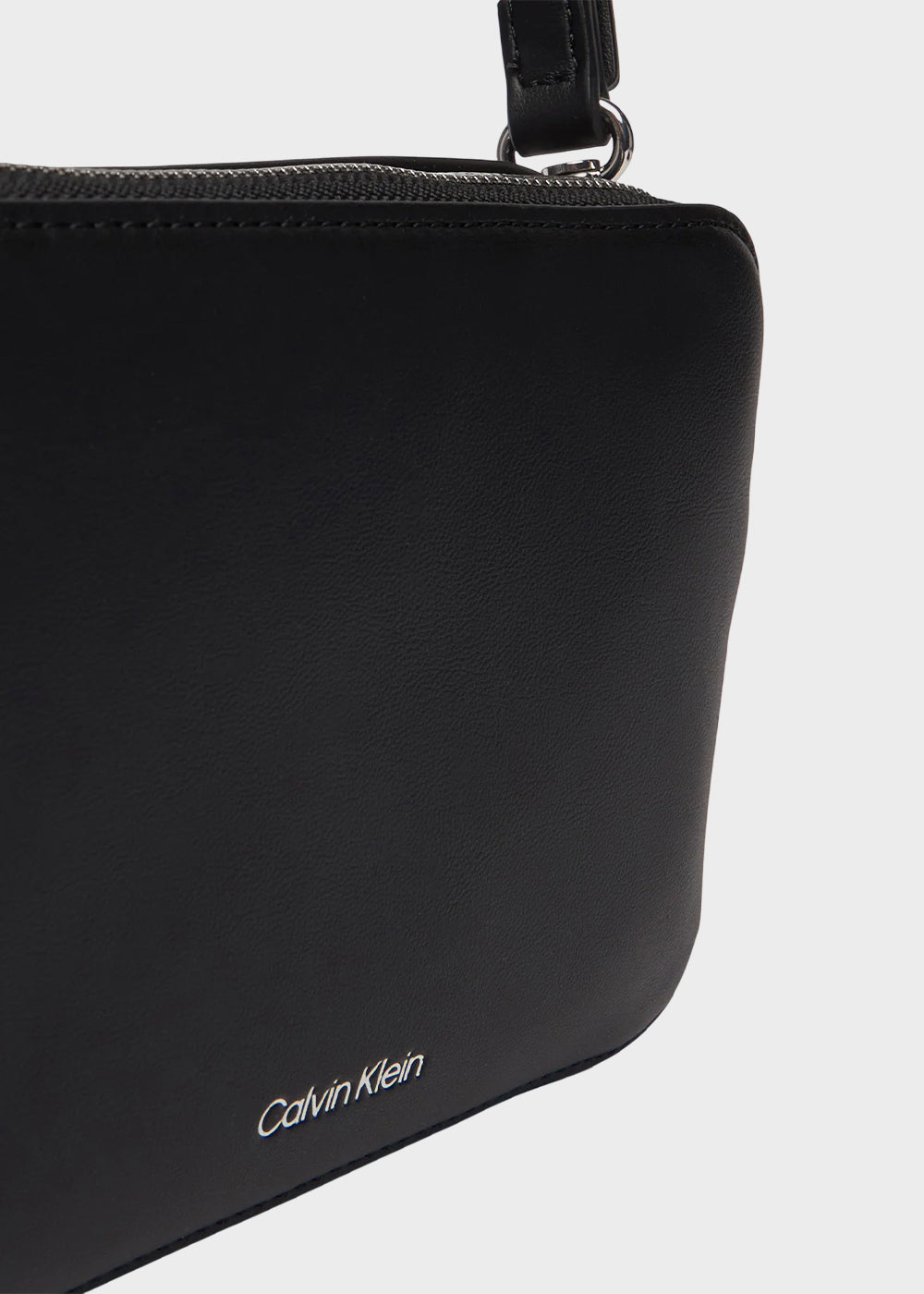 Borsa con tracolla in tessuto con doppia zip, piccola