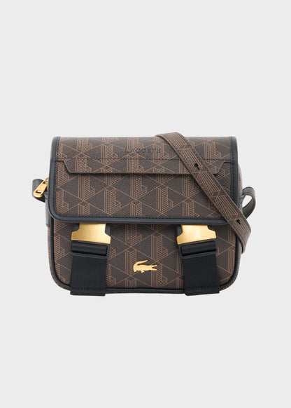 Borsa a tracolla The Blend con patta e doppio gancio monogram
