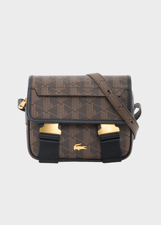 Borsa a tracolla The Blend con patta e doppio gancio monogram