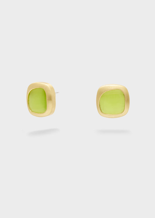 Orecchini Pia con pietra verde