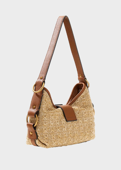 Borsa a spalla in rafia Camden Mini