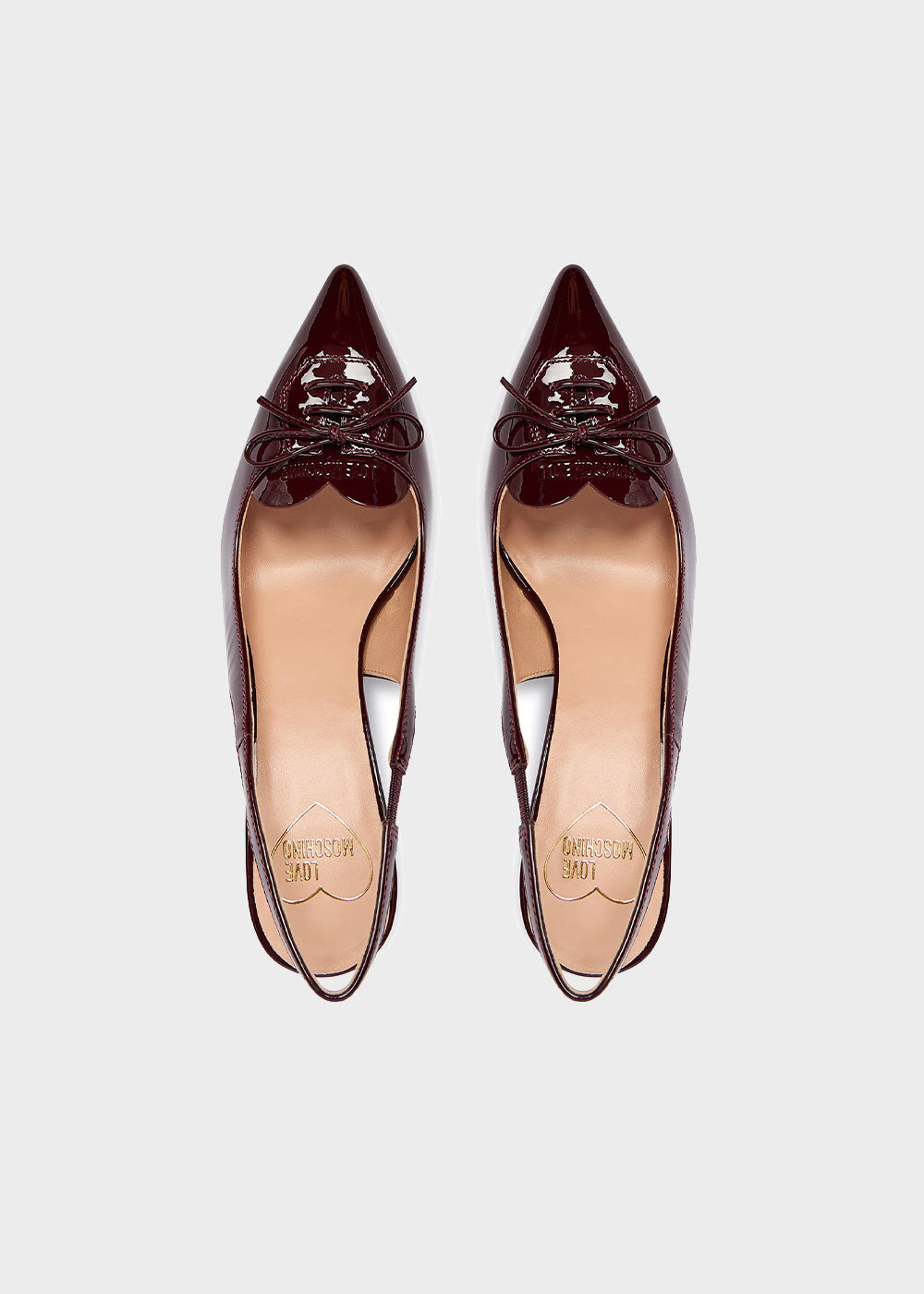 Patent leather pumps with logo and 70mm heel-6